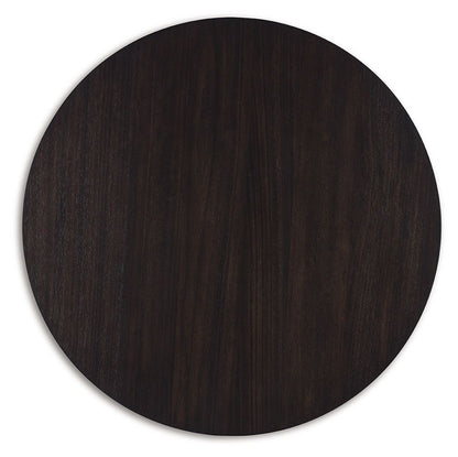 Chasinfield Dark Brown Round End Table