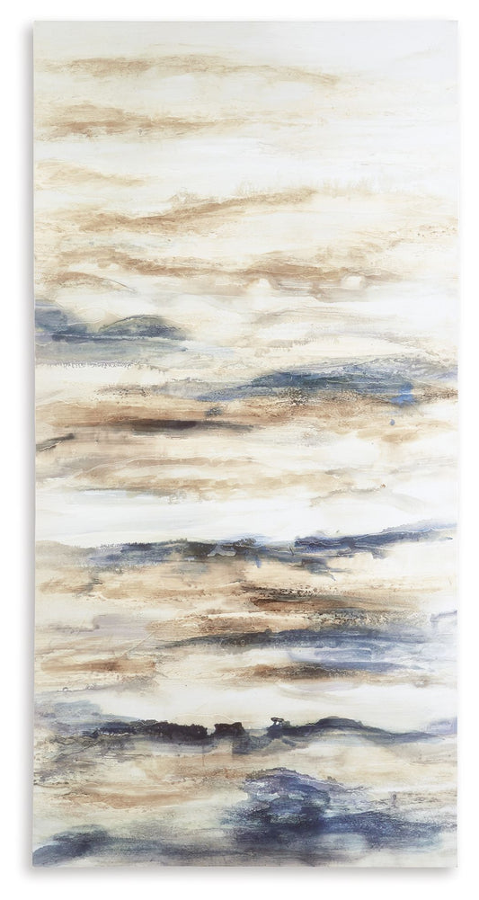 Joely - Wall Art - Blue / Tan