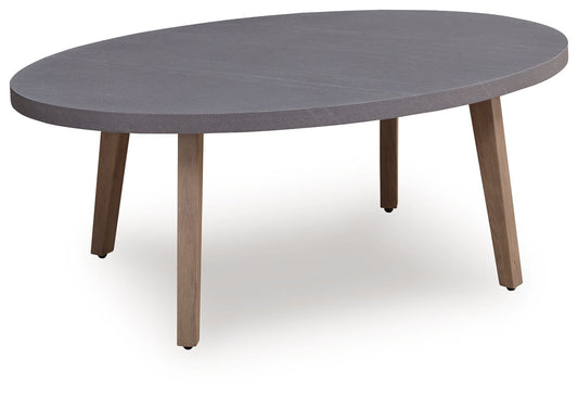 Harmony Headlands - Oval Cocktail Table - Natural / Gray