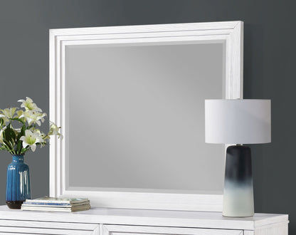 Marielle - Dresser Mirror - Distressed White