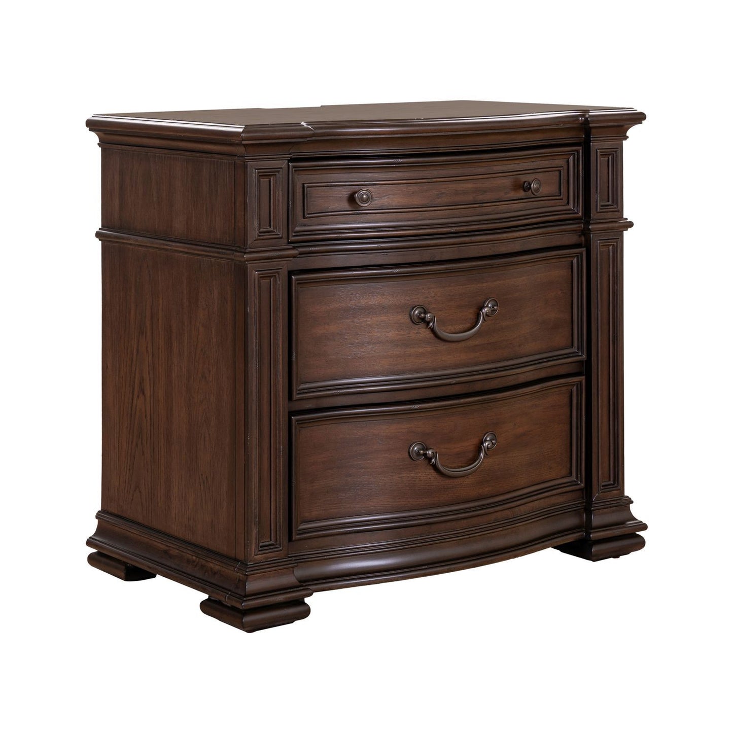 Provence Park - Bedside Chest With Charging Station - Brown
