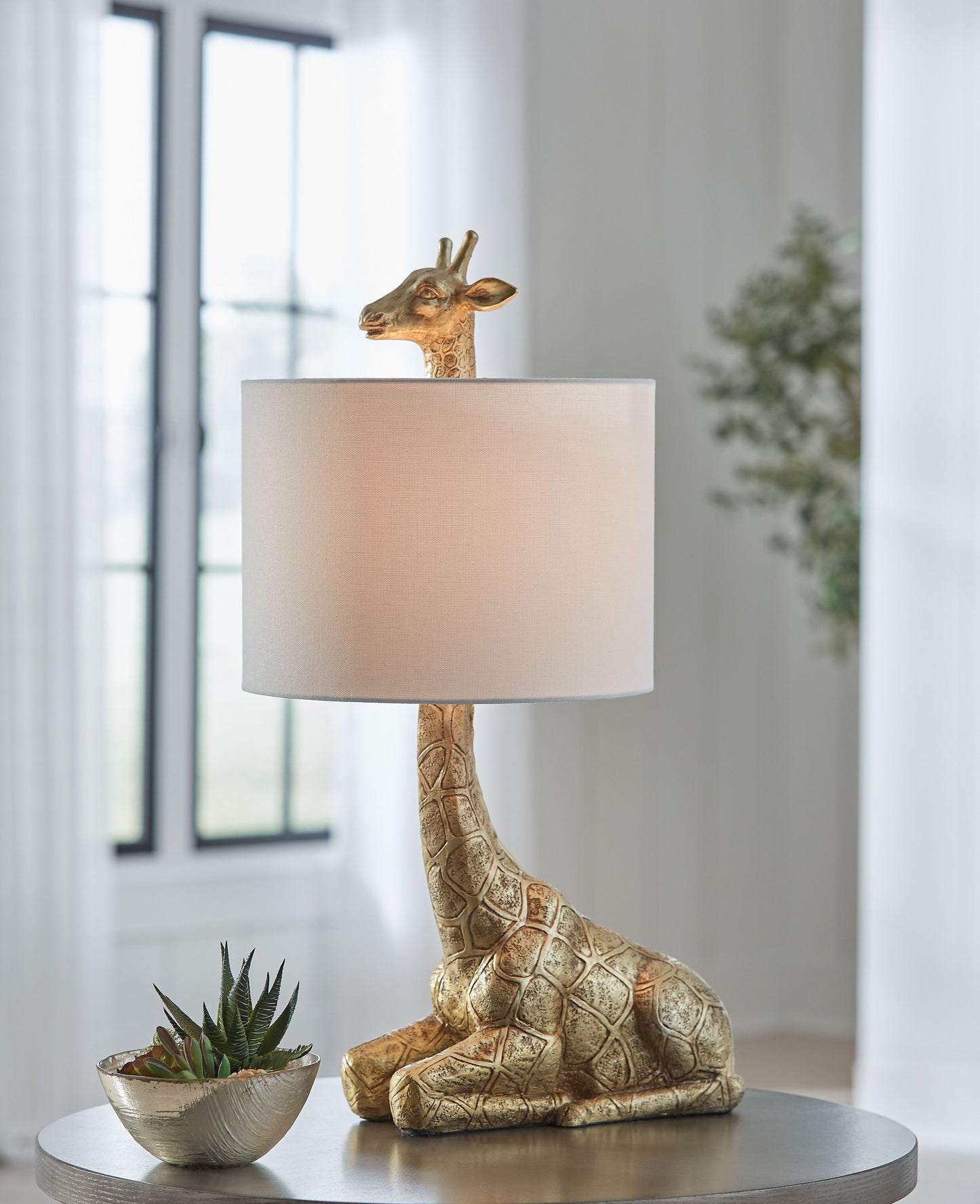 Ferrison - Gold Finish - Poly Table Lamp