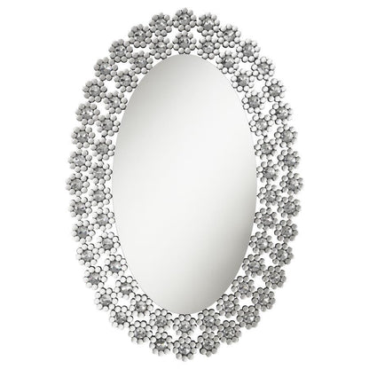 Colleen - Oval Wall Mirror - Silver