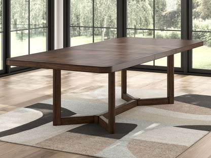 Dilenno - Rectangular Dining Room Extension Table - Dark Brown