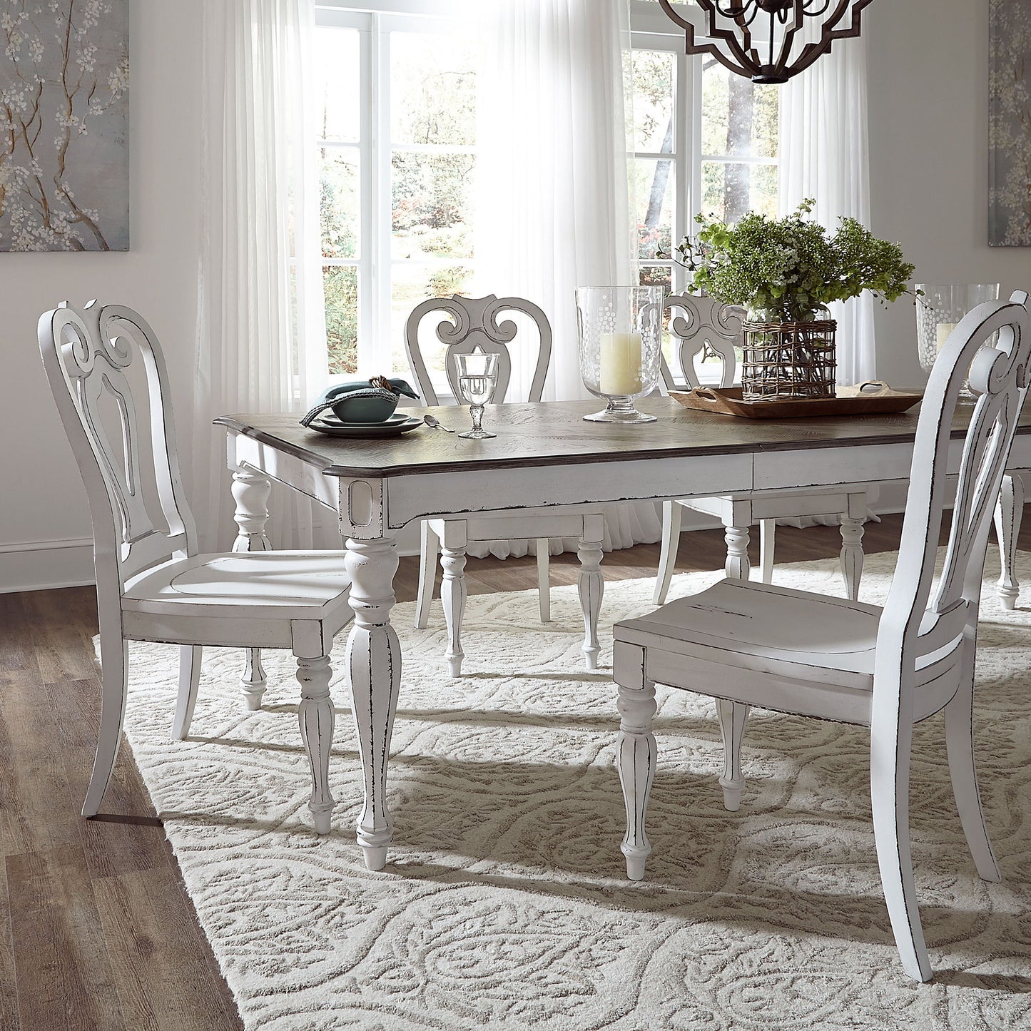 Magnolia Manor - Splat Back Side Chair - White