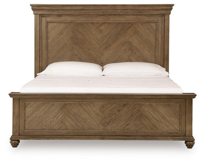 Karallin - King Panel Bed - Medium Brown