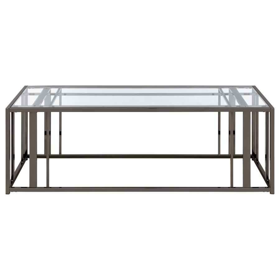 Adri - Rectangular Glass Top Coffee Table