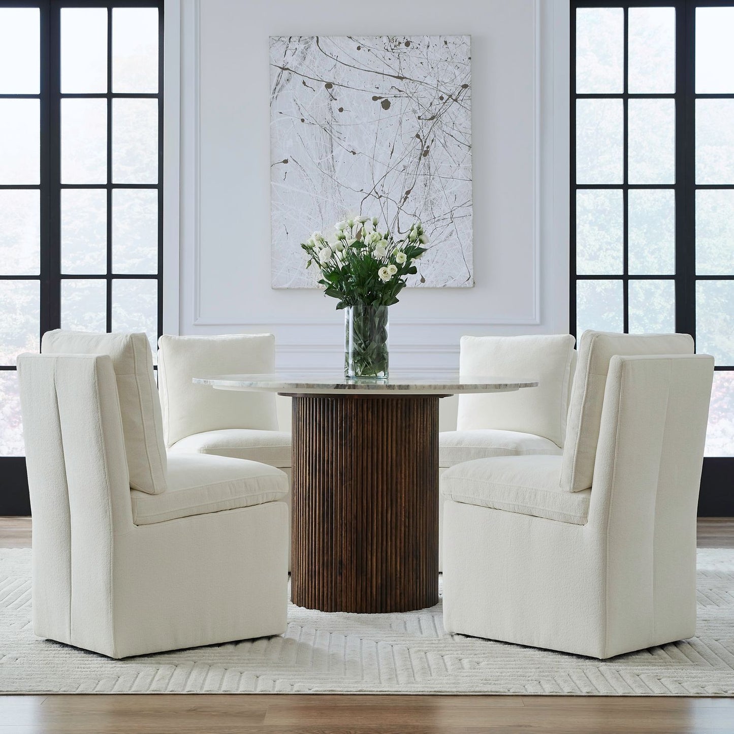 Accent Dining - Accent Dining Chair With Casters