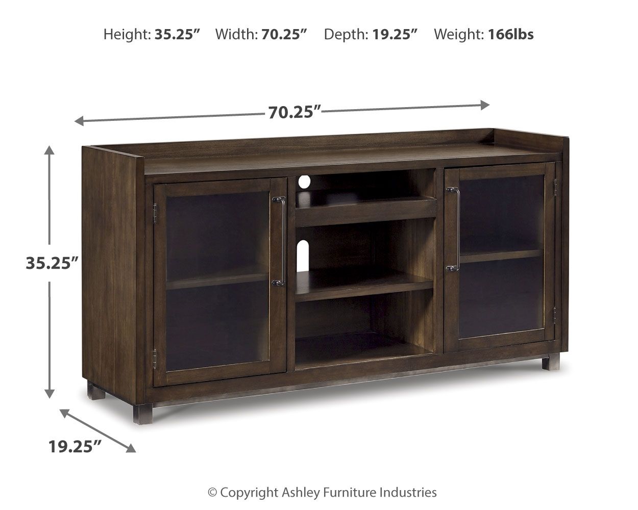 Starmore - XL TV Stand w/Fireplace Option - Brown