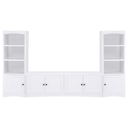 Laughlin - 3-piece Entertainment Center TV Stand - White