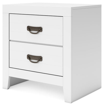 Binterglen - White - Two Drawer Night Stand