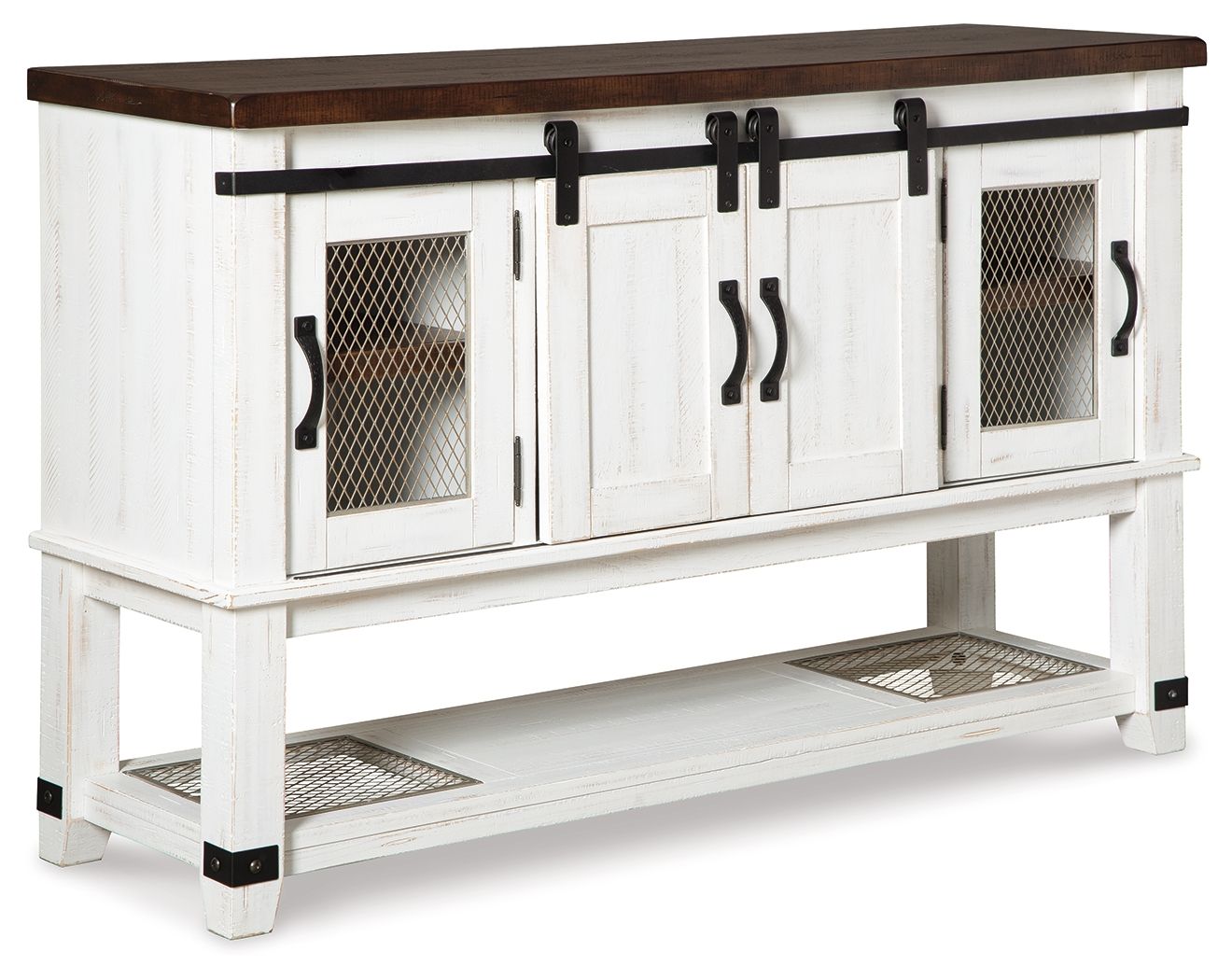 Valebeck - Dining Room Server - White / Brown