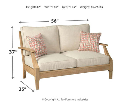 Clare - Beige - Loveseat W/Cushion