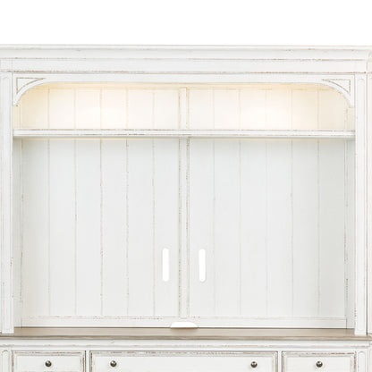 Magnolia Manor - Entertainment Hutch - White