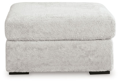 Cuddle Plush - 3 Pc. - 3-Piece Sectional, Chair And Ottoman - Arctic