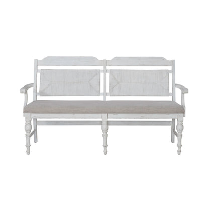 River Place - Panel Back Bench (RTA) - White