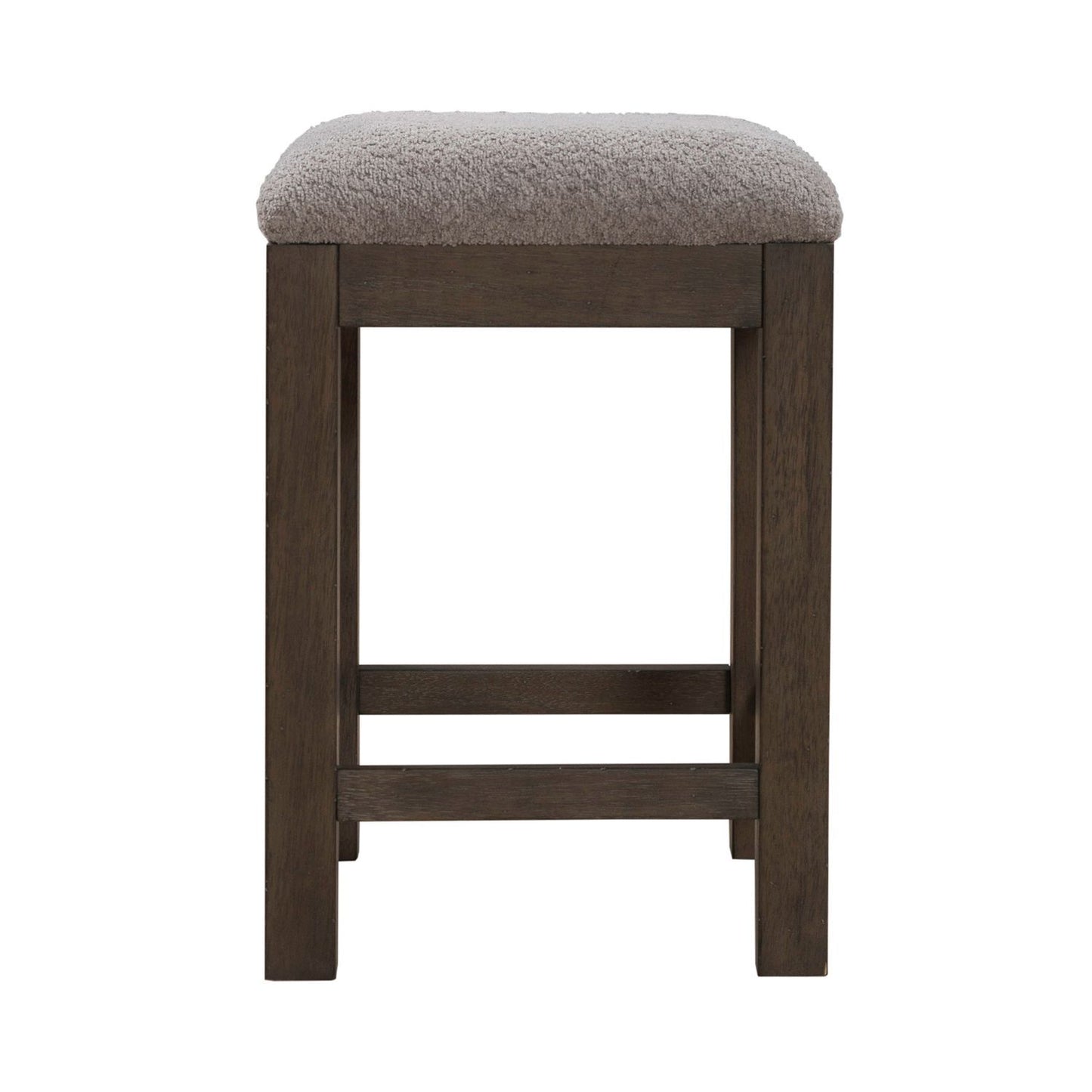 Cascade Falls - Upholstered Console Stool - Satin Espresso / Gray