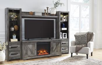 Wynnlow 4-Piece Entertainment Center with Electric Fireplace