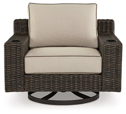 Coastline Bay Outdoor Swivel Lounge with Cushion