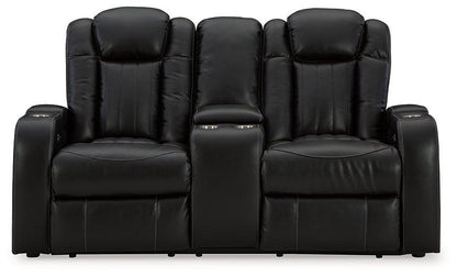 Caveman Den Power Reclining Loveseat with Console