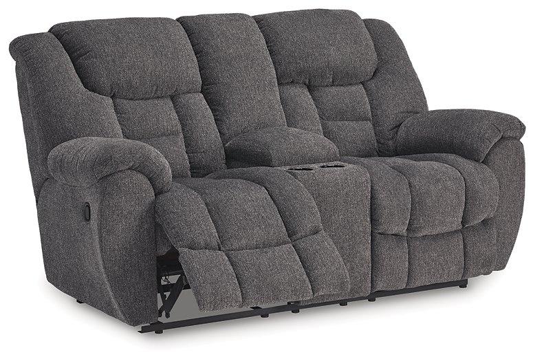 Foreside Reclining Loveseat with Console