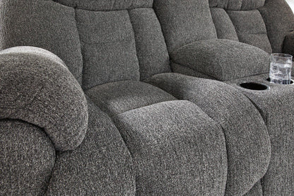 Foreside Reclining Loveseat with Console