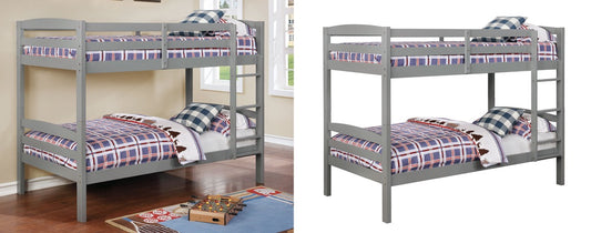 CB801G Twin/Twin Grey Bunkbed