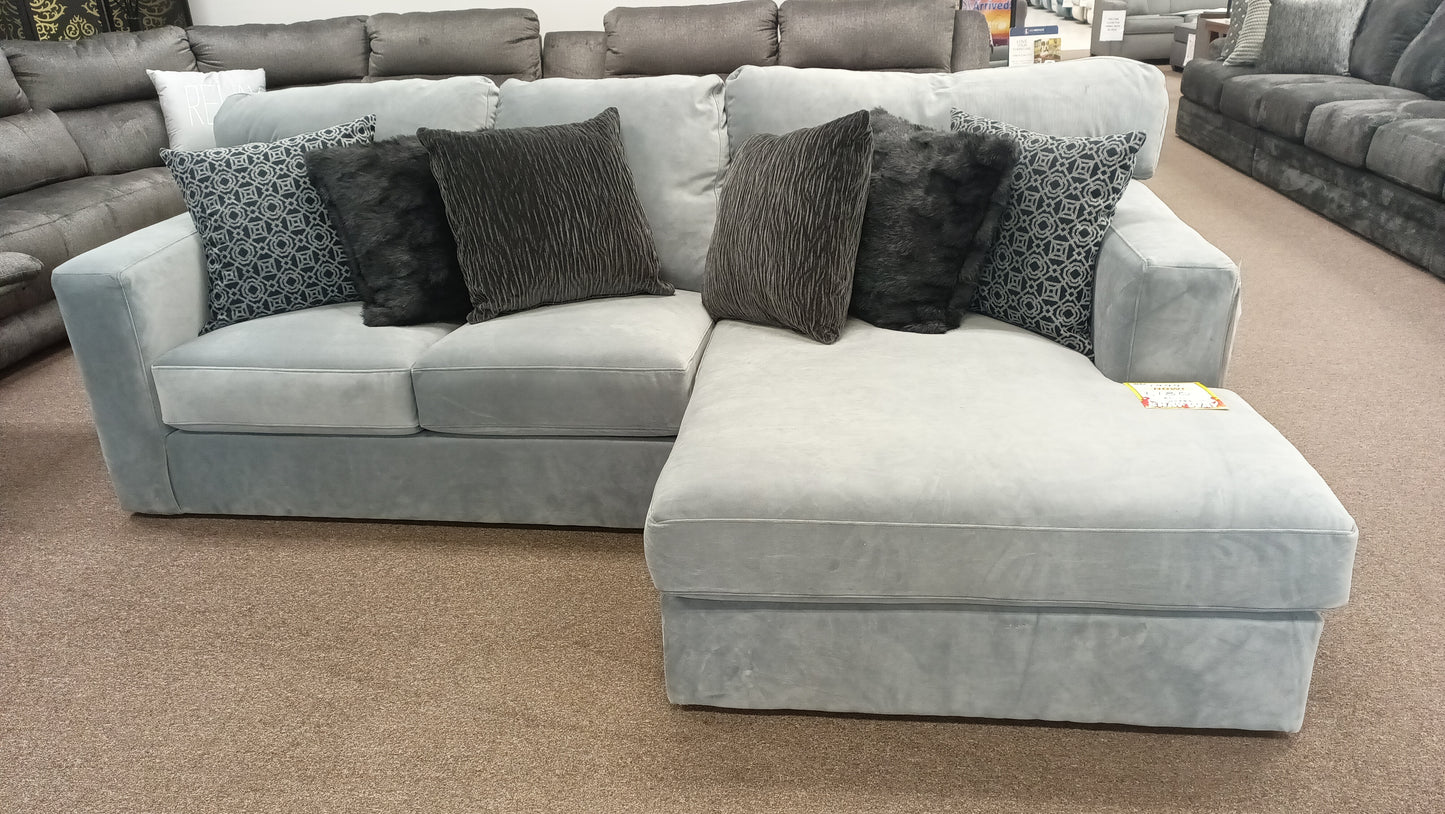 3301 Carlsbad Charcoal RSF 2 Piece Sectional - CLOSEOUT