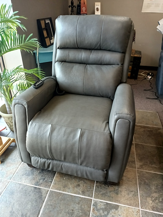6085-95P/936 St. Laurent Fog Turbo Recliner w/ Power Headrest & Massage