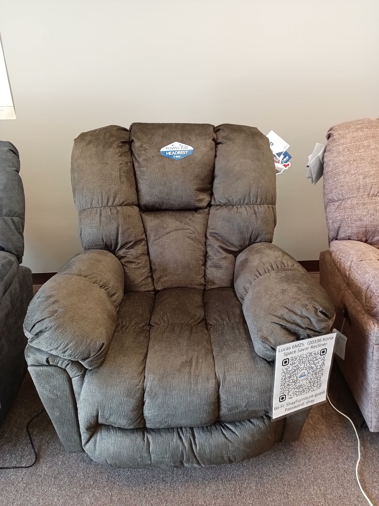Lucas 6MZ54/20336 Kona Power Headrest Space Saver Recliner