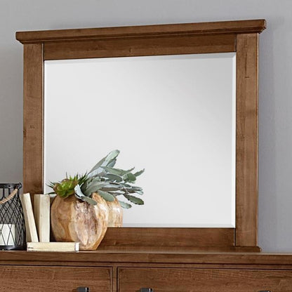 Vaughan-Bassett Cool Rustic Landscape Mirror in Amber