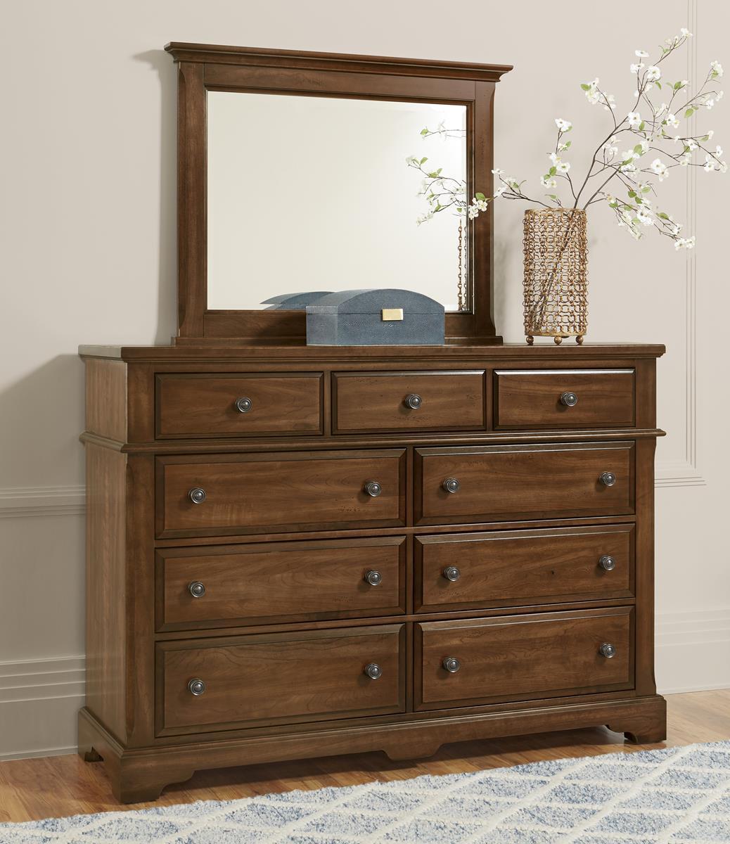 Vaughan-Bassett Heritage 9 Drawer Bureau in Amish Cherry