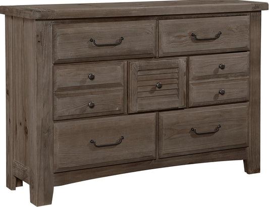 Vaughn-Bassett Sawmill 7 Drawer Dresser in Saddle Grey image