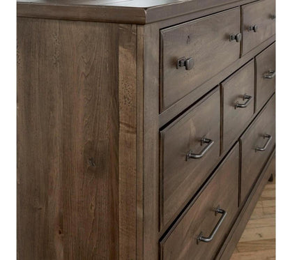 Vaughan-Bassett Cool Rustic 7 Drawer Dresser in Mink