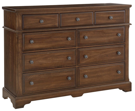 Vaughan-Bassett Heritage 9 Drawer Bureau in Amish Cherry image