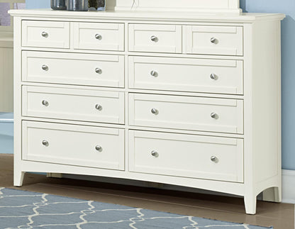 Vaughan-Basset Bonanza 8-Drawer Triple Dresser in White