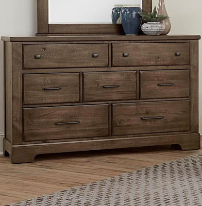 Vaughan-Bassett Cool Rustic 7 Drawer Dresser in Mink