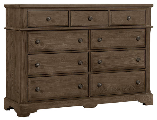 Vaughan-Bassett Heritage 9 Drawer Bureau in Cobblestone Oak image