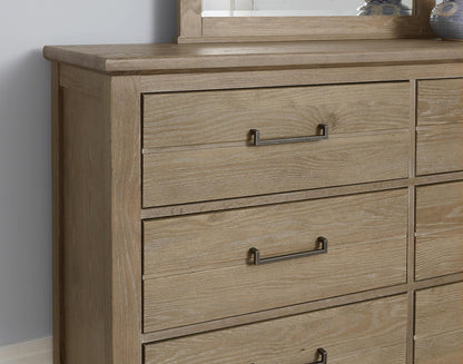 Vaughan-Bassett Passageways Deep Sand 6 Drawer Dresser in Medium Brown