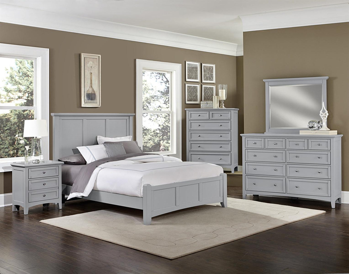 Vaughan-Bassett Bonanza Triple Dresser in Gray