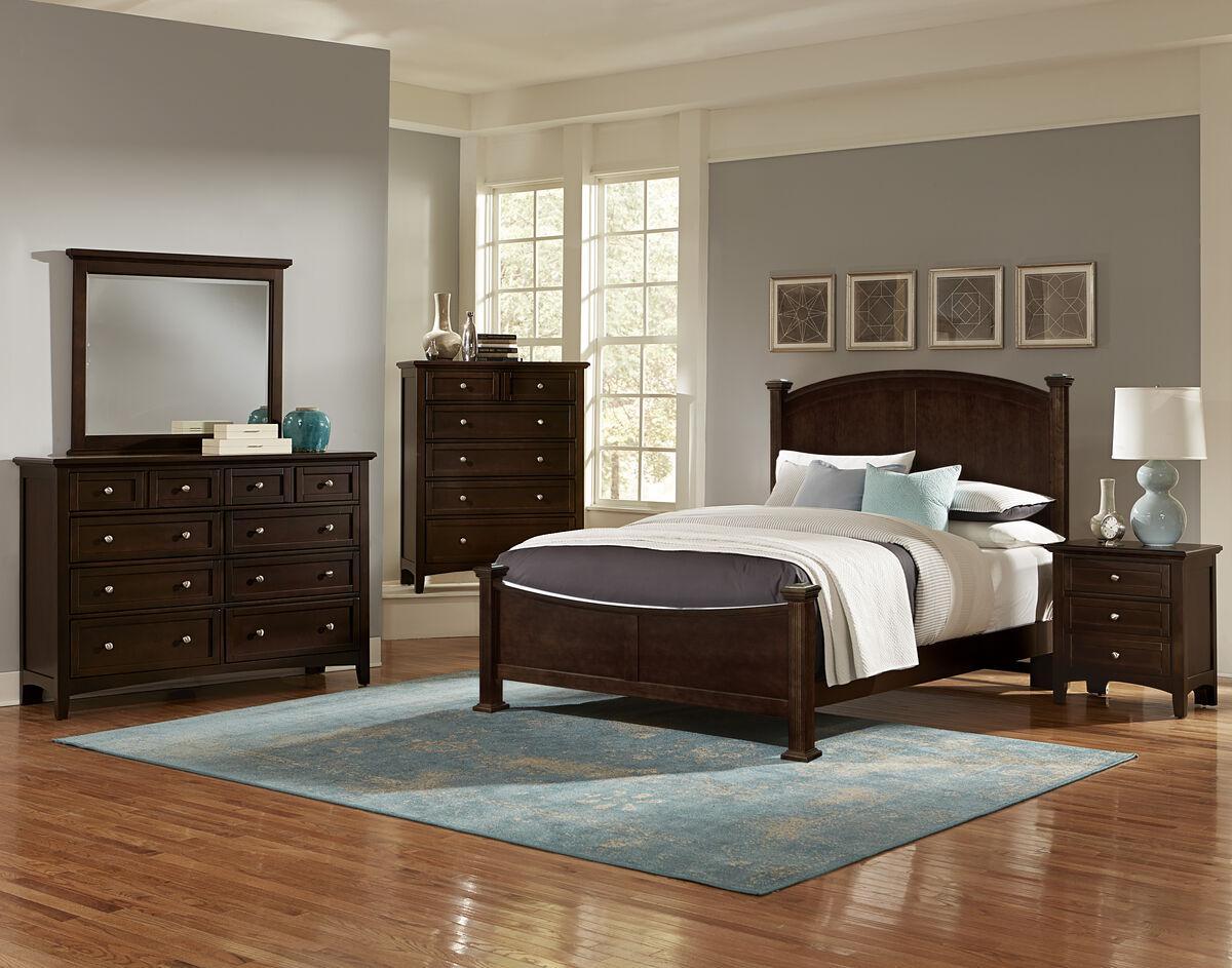 Vaughan-Bassett Bonanza Cal King Poster Bed Bed in Merlot