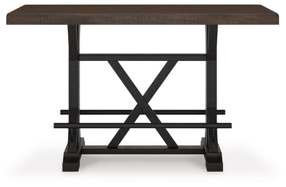 Valebeck - Rect Dining Room Counter Table With Wine Rack