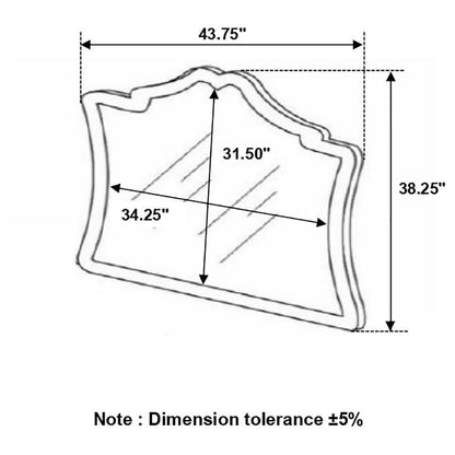 Antonella - Upholstered Dresser Mirror
