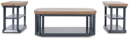 Landocken - Occasional Table Set (Set of 3) - Brown / Blue