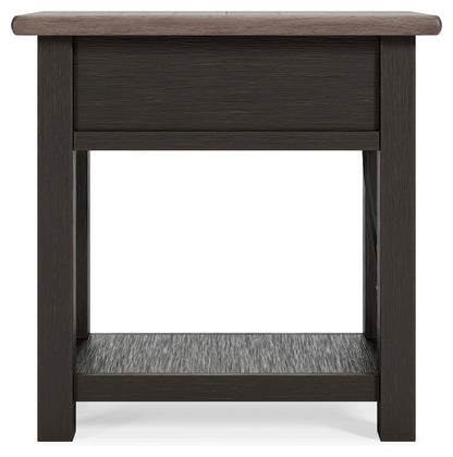 Tyler - Black / Gray - Chair Side End Table