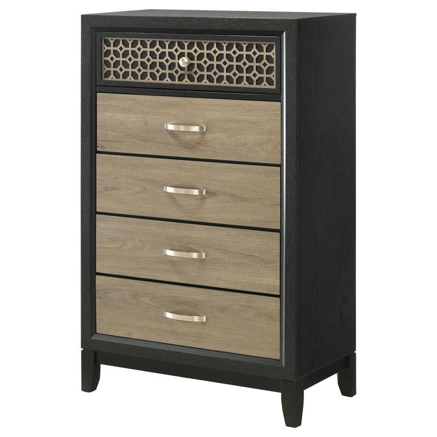 Valencia - 5-Drawer Bedroom Chest - Black