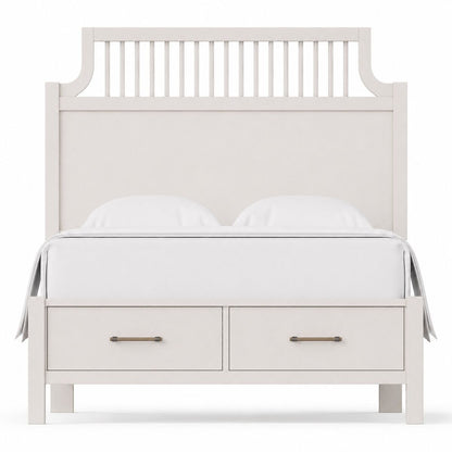 Pure Maple - King Garden Storage Bed - Cottage White