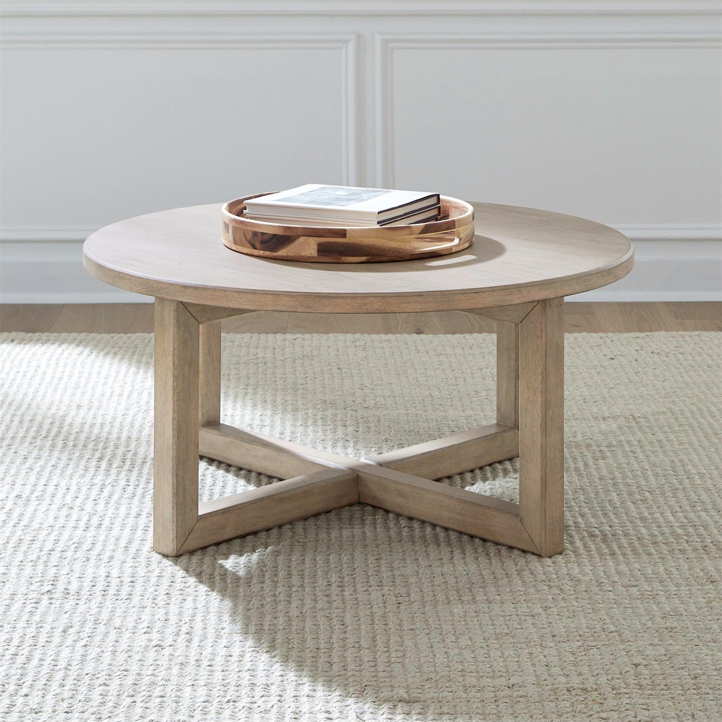 Proximity Place - Round Cocktail Table - Barley Buff