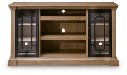 Wittenmyer - XL TV Stand With Fireplace Option - Natural / Black