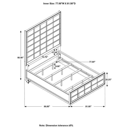 Durango - Upholstered Bed Peppercorn